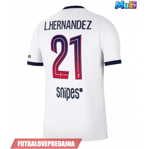 Lacne Muži Futbalové dres Paris Saint-Germain Lucas Hernandez #21 2026-27 Krátky Rukáv - Preč